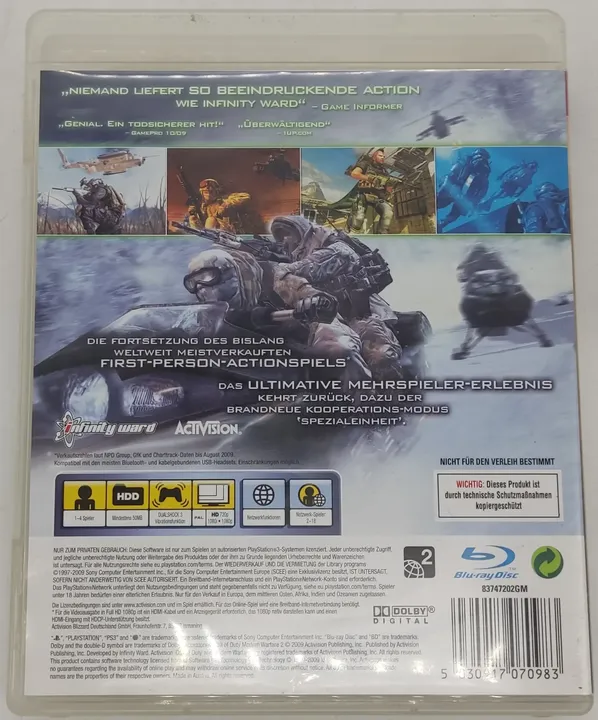 Playstation Sony PS3 Spiel Call of Duty Modern Warfare 2 - Bild 2