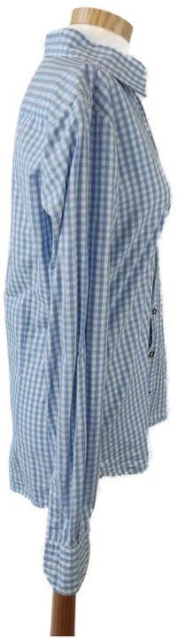 Casual Damenbluse weiß, blau kariert - M/38  - Bild 2