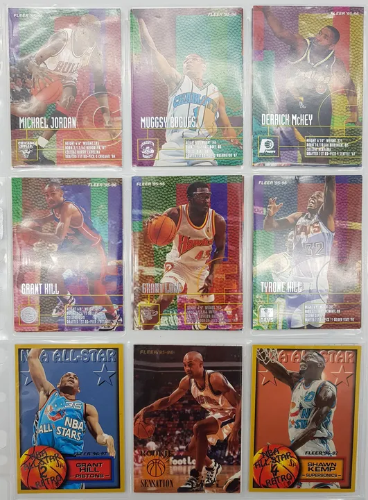 NBA Fleer Baseketball Trading Cards, 290 Stück, '95-96 u. '96-97 - Bild 3