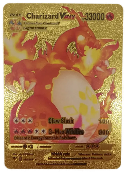 Pokémon Sammelkarte Goldfolie Vmax Charizard Vmax - Bild 1