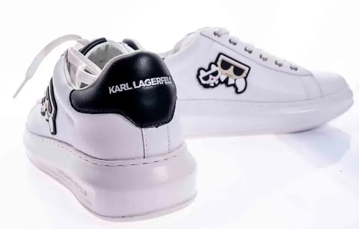 Karl Lagerfeld Kapri Cocktail Damensneaker in weiß-schwarz, Größe 40 - Bild 4