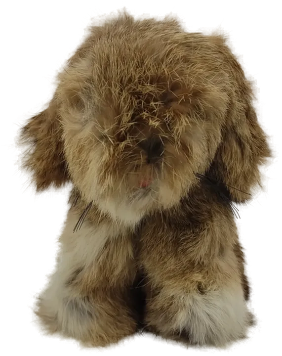 Kuscheltier Hase 20 cm sitend, dunkelbraun  - Bild 2
