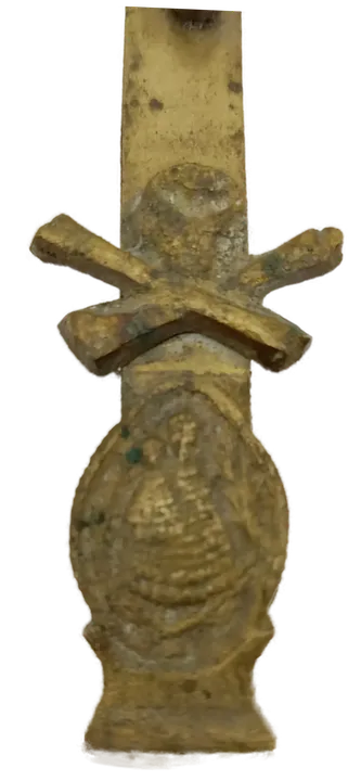 Antikes Standkreuz aus Messing - Bild 3