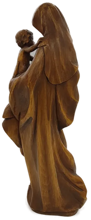 Heiligenfigur Muttergottes mit Jesus im Stil des 18. Jh. (Oberammergau), Holz, Höhe ca 68cm - Bild 4