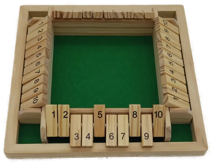 Deluxe Shut The Box - Das Beliebte Würfelspiel Aus Holz Für 1 Bis 4 Spieler  - Bild 1