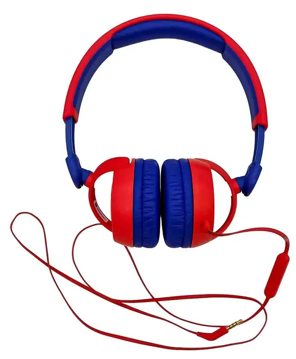 JBL On-Ear Kopfhörer, kabelgebunden, rot-blau, mit Mikrofon für Kinder - Bild 1
