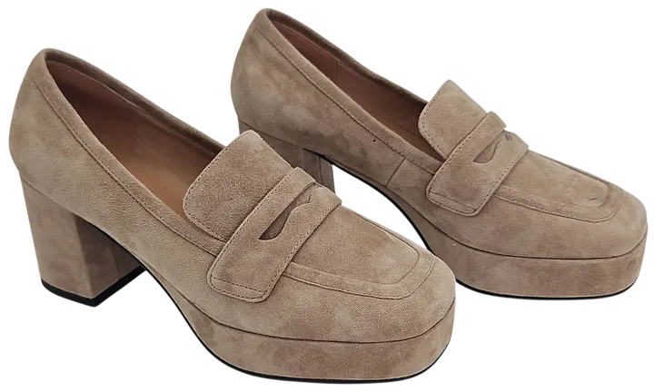 BIBI LOU Damen Plateau Schuhe, beige - Gr. 38 - Bild 1