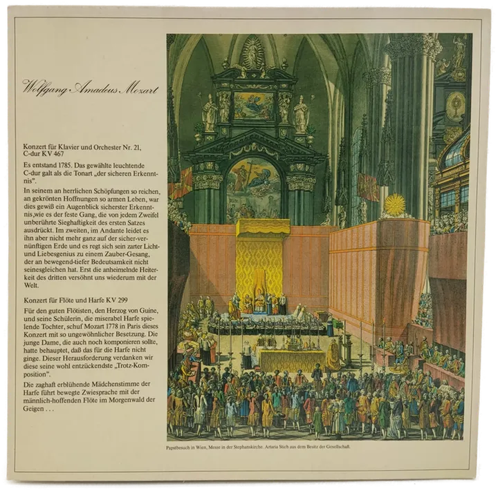 Vinyl LP - Wolfgang Amadeus Mozart - Konzert für Klavier und Orchester / Konzert für Flöte und Harfe  - Bild 2