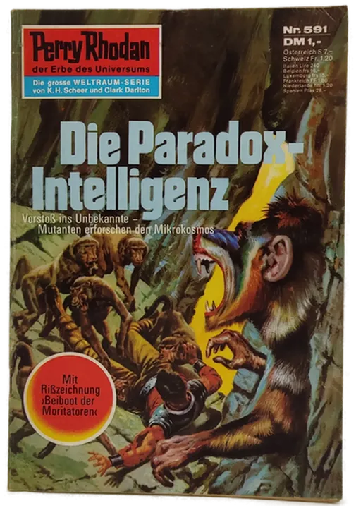 Romanheft Perry Rhodan Die Paradox-Intelligenz Erstauflage Nr.591 - Bild 1