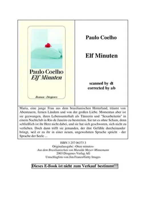 Elf Minuten - Paulo Coelho - Bild 1