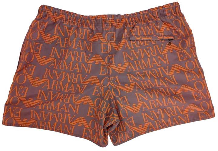 EMPORIO ARMANI Herren Badeshorts, grau/orange - Gr. XL  - Bild 2