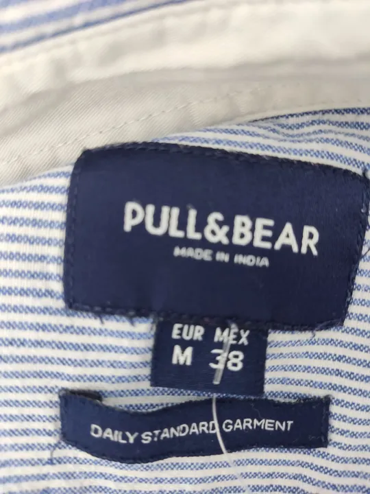 Pull & Bear Herrenhemd blau, weiß gestreift - M - Bild 4