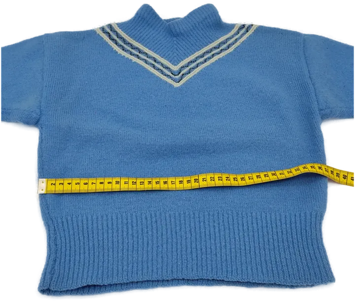 Vintage Kinder Pullover blau mit Zipper - Bild 4