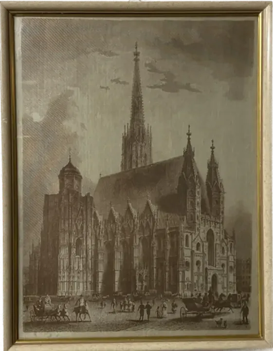 Der St. Stefansdom in Wien - F. Baldinger - 16 cm x 11,5 cm - Bild 1
