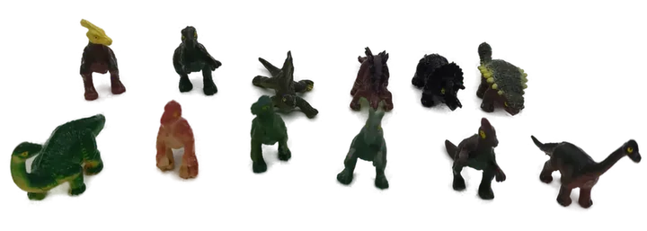 Kleine Dinosaurier Figuren aus Gummi ca 6cm Konvolut 12 Stück  - Bild 3