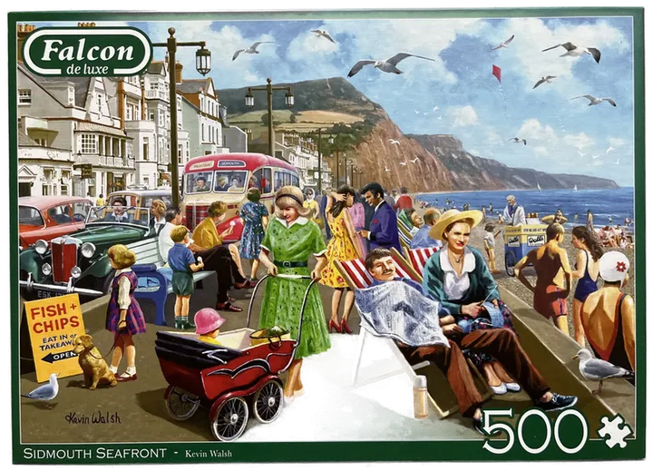 FALCON de luxe Puzzle 500 Teile -  Sidmouth Seafront by Kevin Walsh - Bild 1