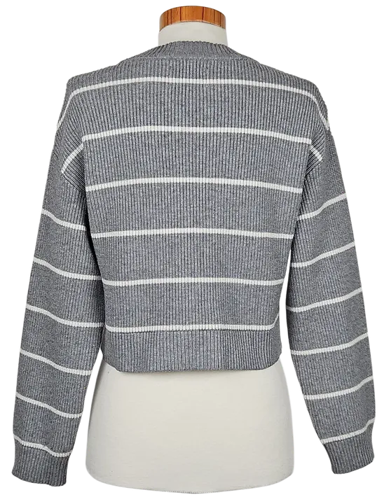 ZARA Damen Pullover, grau/weiß - Gr. S  - Bild 2