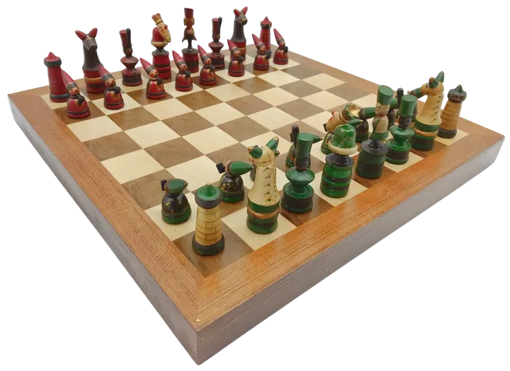 Dekorativer Setzkasten und Schachspiel aus Holz  - Bild 6