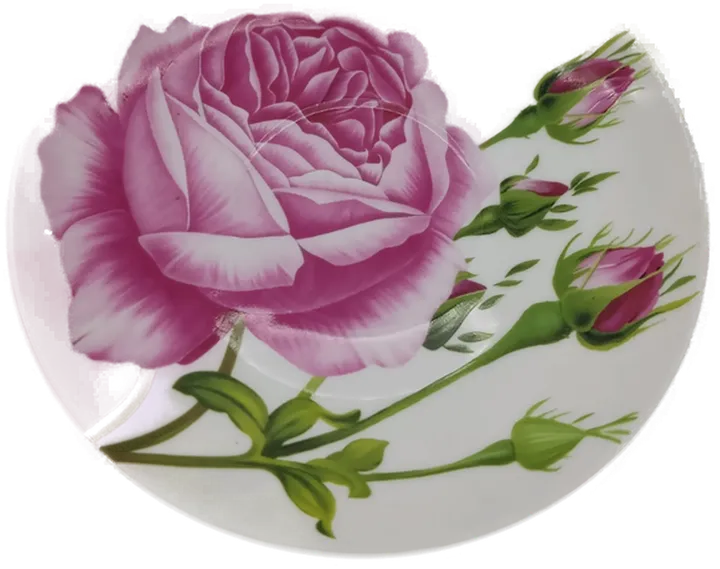 Teekanne Porzellan mit Untersetzer Rosenblütendekor - Bild 5