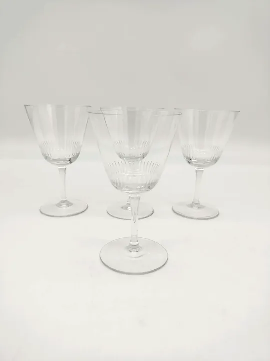 Mid-Century Weingläser geschliffen - 4 Stück - Bild 1