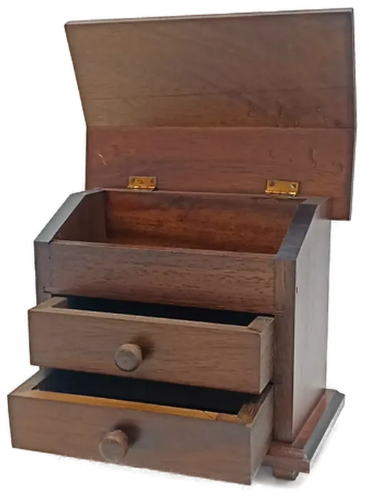 Schmuckkästchen aus Holz, dunkelbraun gebeizt - Bild 2