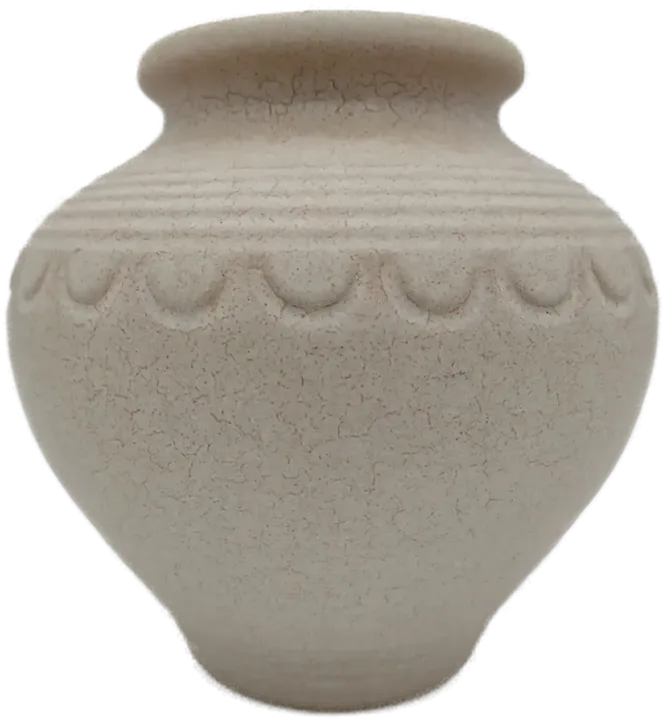 Keramik Vase West-Germany beige - Bild 4