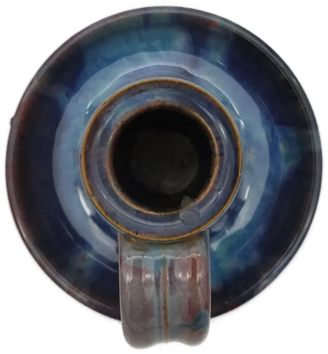 H. Berger Keramik Kerzenhalter blau, Höhe: 7 cm - Bild 2