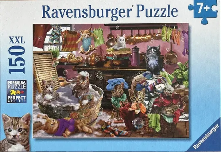 RAVENSBURGER Puzzle (100316) XXL 150 Teile - Kinderpuzzle Katzen in der Küche - Bild 1