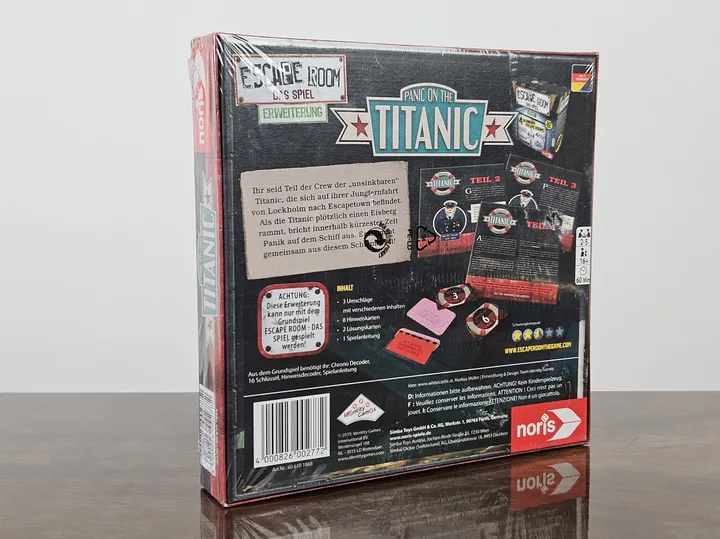 Escape Room Erweiterung - Panic on the Titanic - Gesellschaftsspiel - Noris - Bild 2