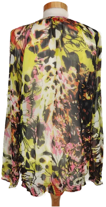 Bonita Damen Bluse schwarz/rosa/gelb gemustert - L/40 - Bild 2