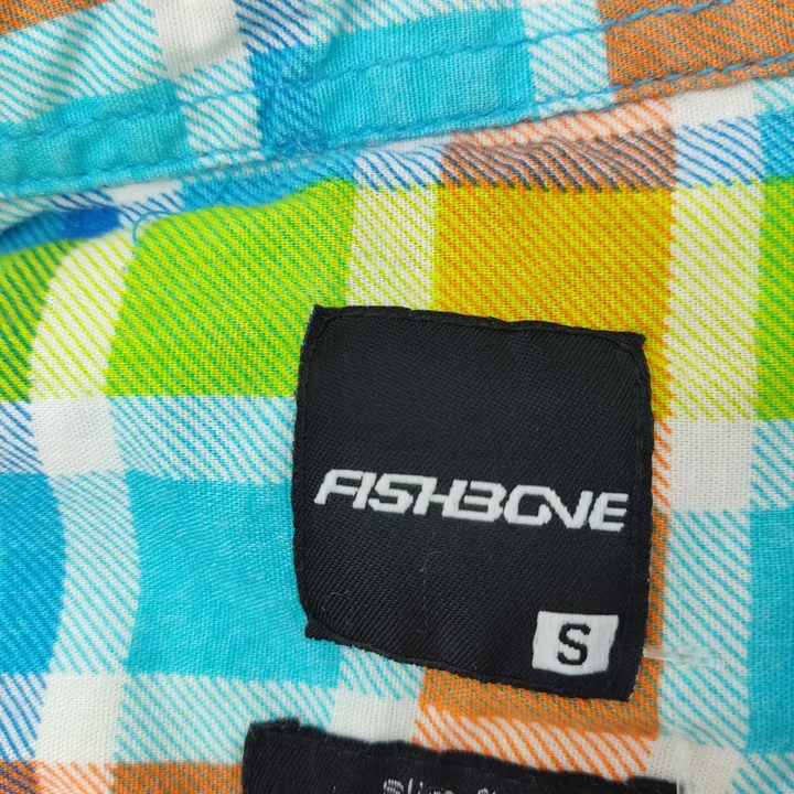 Fishbone Herrenhemd mehrfarbig kariert - S (Slim fit) - Bild 4
