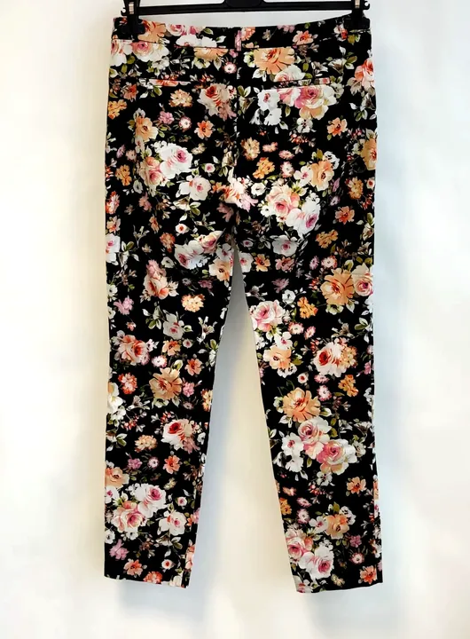 Orsay Damenhose schwarz mit Blumenmuster - Gr. 38 - Bild 2