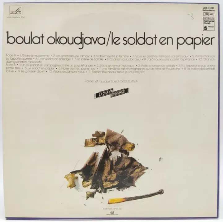 Vinyl LP - Boulat Okoudjava - Le Soldat en Papier  - Bild 2