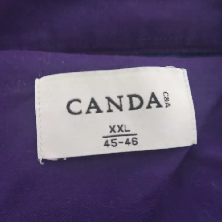 CANDA von C&A - Herrenhemd langarm - violett - Gr. XXL 45/46 - Bild 4
