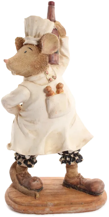 Dekofigur Maus als Koch – ca. 23 cm hoch – witzige Küchenfigur im Landhausstil - Bild 2