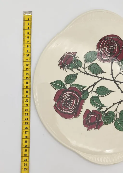 Staffel Limburg Echt Dom-Keramik Platte mit Rosen - Bild 4