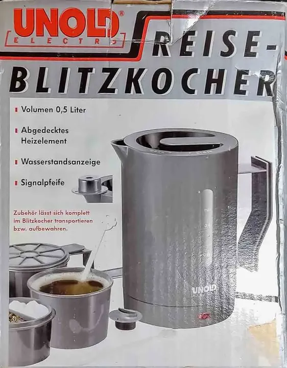  Reise-Blitzkocher 0,5L ⌀ 11cm, Höhe 18cm - Bild 1