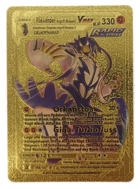  Pokémon Sammelkarte Goldfolie Fließeder Vmax  - Bild 1