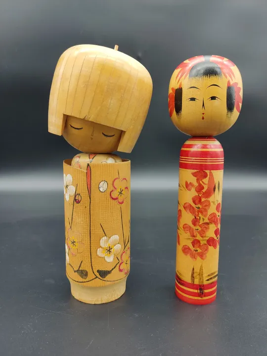 2 japanische Vintage 'kokeshi' Holzpuppen - Bild 11