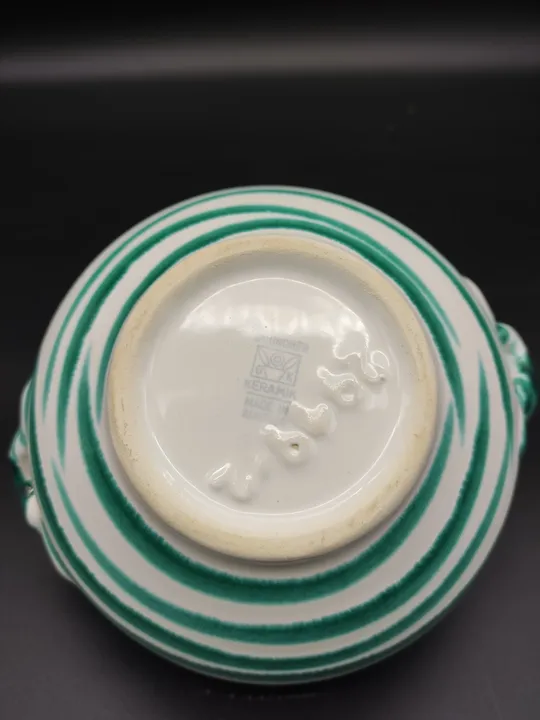 Gmundner Keramik Schale/Suppenteller grün geflammt - Bild 3