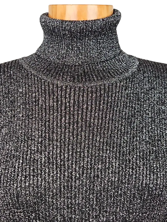 Olsen Damen Rollkragen Shirt, schwarz/silber - Gr. XXL  - Bild 4