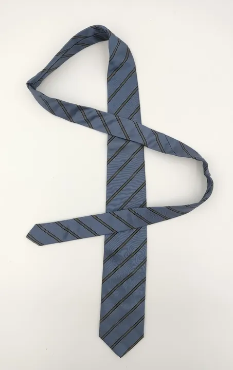 strellson Herren Krawatte blau/schwarz gestreift  - Bild 1