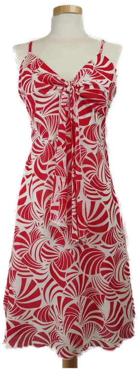 Yokoo Damen Sommerkleid midi  rot-weiß gemustert - M / 38 - Bild 1