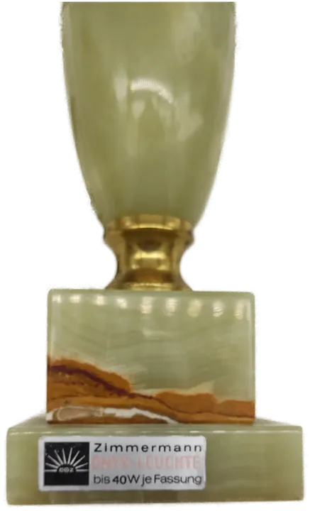 Licht Vintage Lampe Tischleuchte  aus Naturstein Onyx, ca 1970 - Bild 3