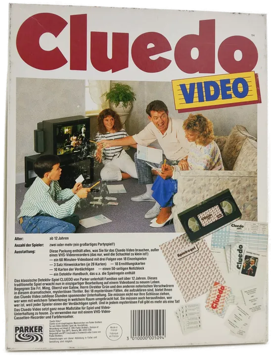Parker Cluedo Detektiv-Spiel auf VHS-Cassette(1985) - Bild 2