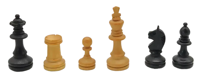 Schachfiguren aus Holz in Holzschatulle - Bild 2