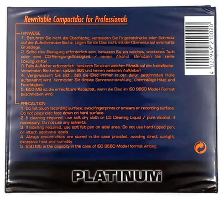 Platnium CD-RW 650 MB - Bild 2