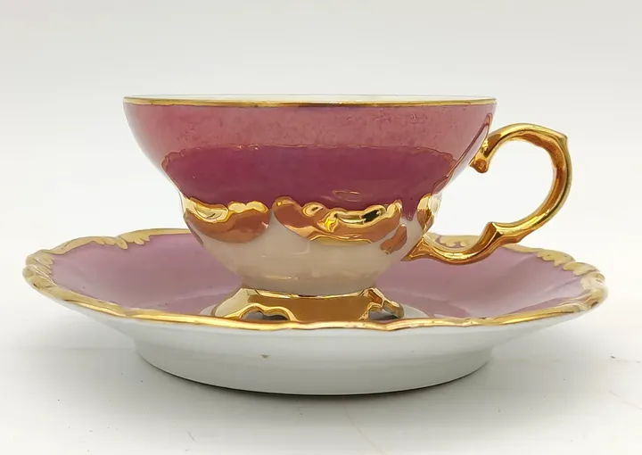 Espresso Tasse pink/ gold  - Bild 1