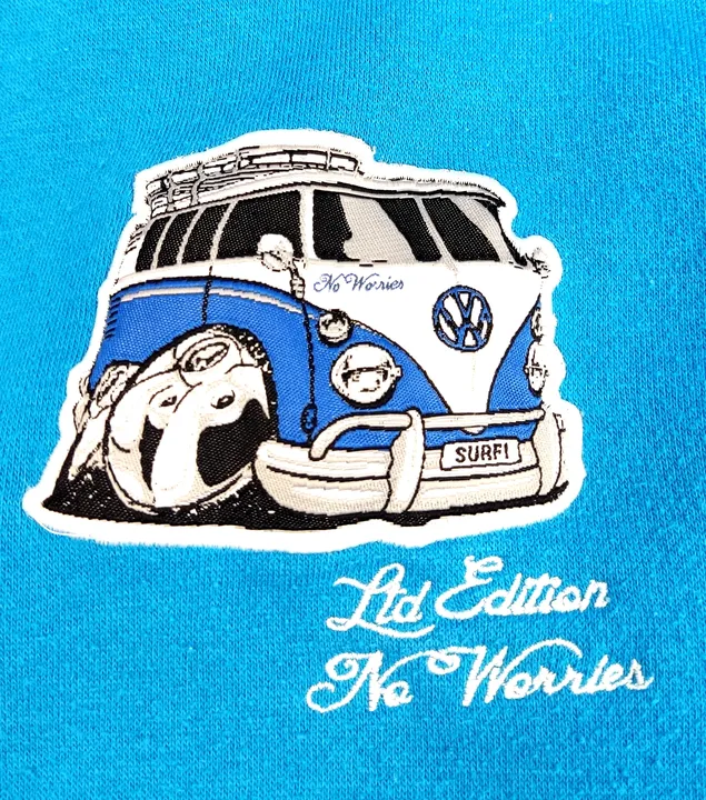 No Worries Surf Co Herren Hoodie hellblau - Gr.S - Bild 7
