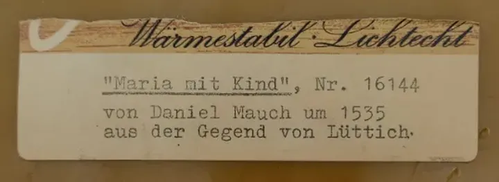 Wachs Wandrelief Maria mit Kind - Bild 3